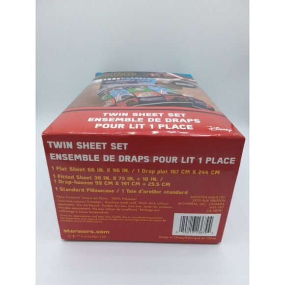 Star Wars Twin Sheet Set Microfiber Disney Kids Teens Bedding Space - Picture 5 of 8
